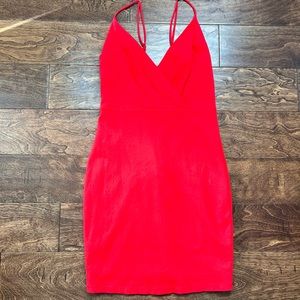 Red Mini Backless Dress